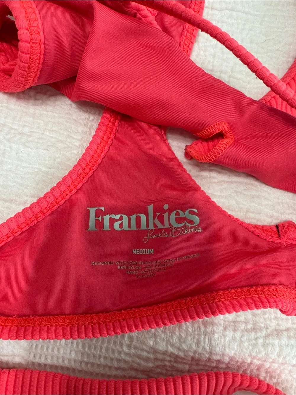 Frankie's Bikinis Hot Pink Ribbed Two-Piece Bikini